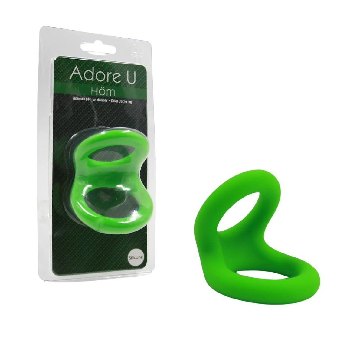 Double Silicone Cock Ring Large by Adore U Hom