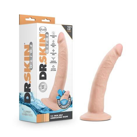 Dr Skin Self Lubricating Realistic Dildo 7.5" by Blush Novelties