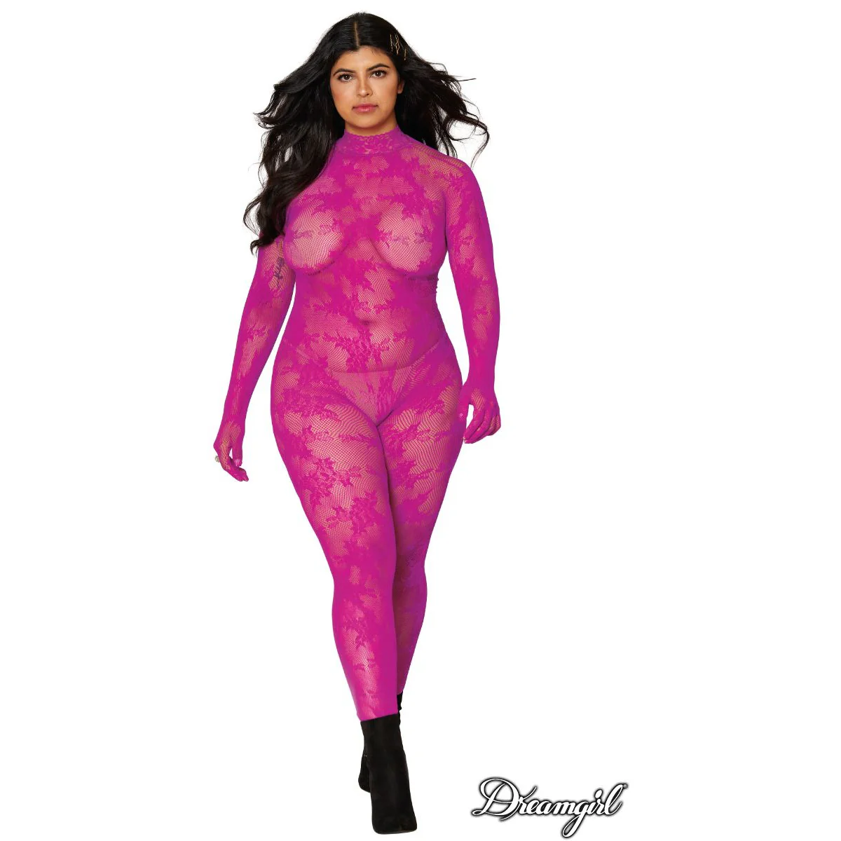 Full Lace Floral Catsuit by Dreamgirl - Image 3