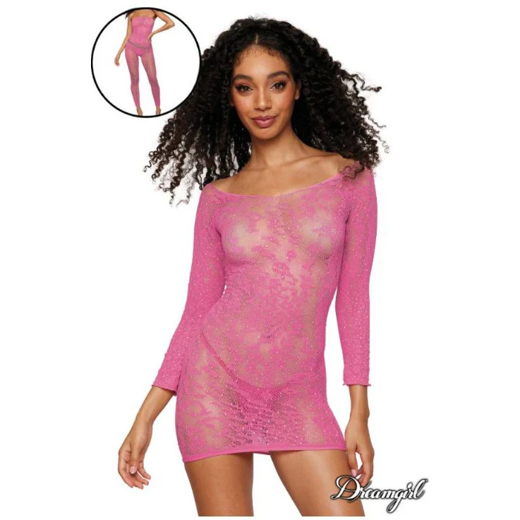 Reversible Leopard Fishnet Bodystocking by Dreamgirl - Image 3