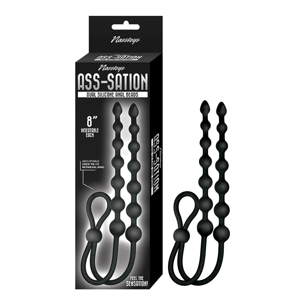 Dual Silicone Anal Beads by NassToys