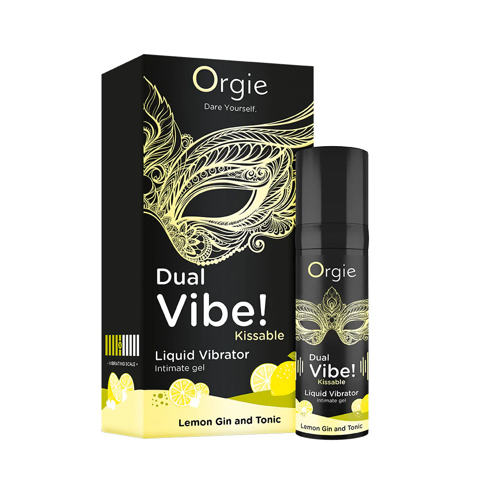 Dual Vibe Kissable Lemon Gin & Tonic Liquid Vibrator by Orgie