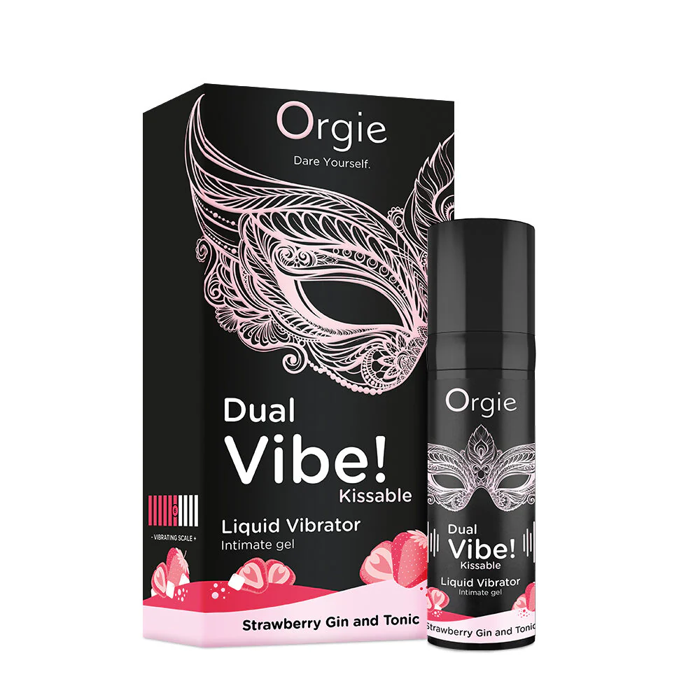 Dual Vibe Kissable Strawberry Gin & Tonic Liquid Vibrator by Orgie
