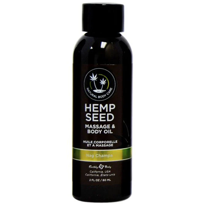 Hemp Seed Body &  Massage Oil Nag Champa by Earthly Body - Image 2