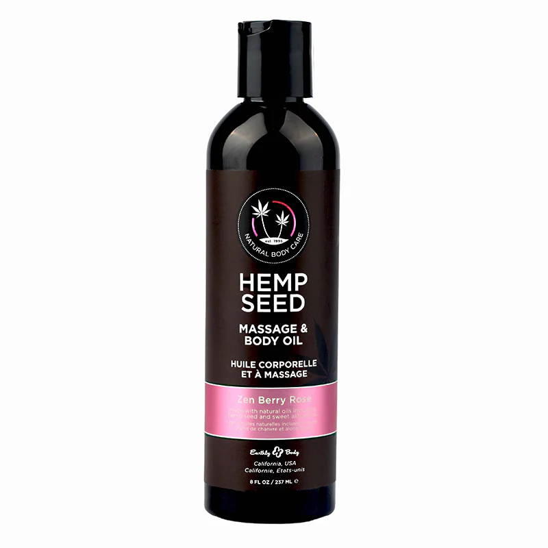 Hemp Seed Body & Massage Oil Zen Berry Rose by Earthly Body - Image 2