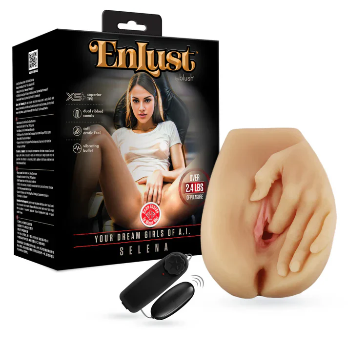 Enlust Selena AI Vibrating Vagina & Ass Masturbator by Blush