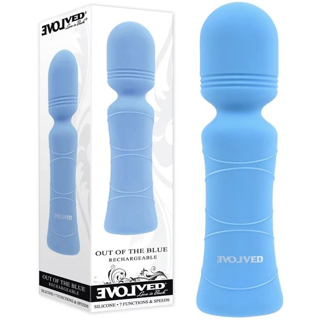 Out Of The Blue Mini Wand Vibrator 4.13" by Evolved