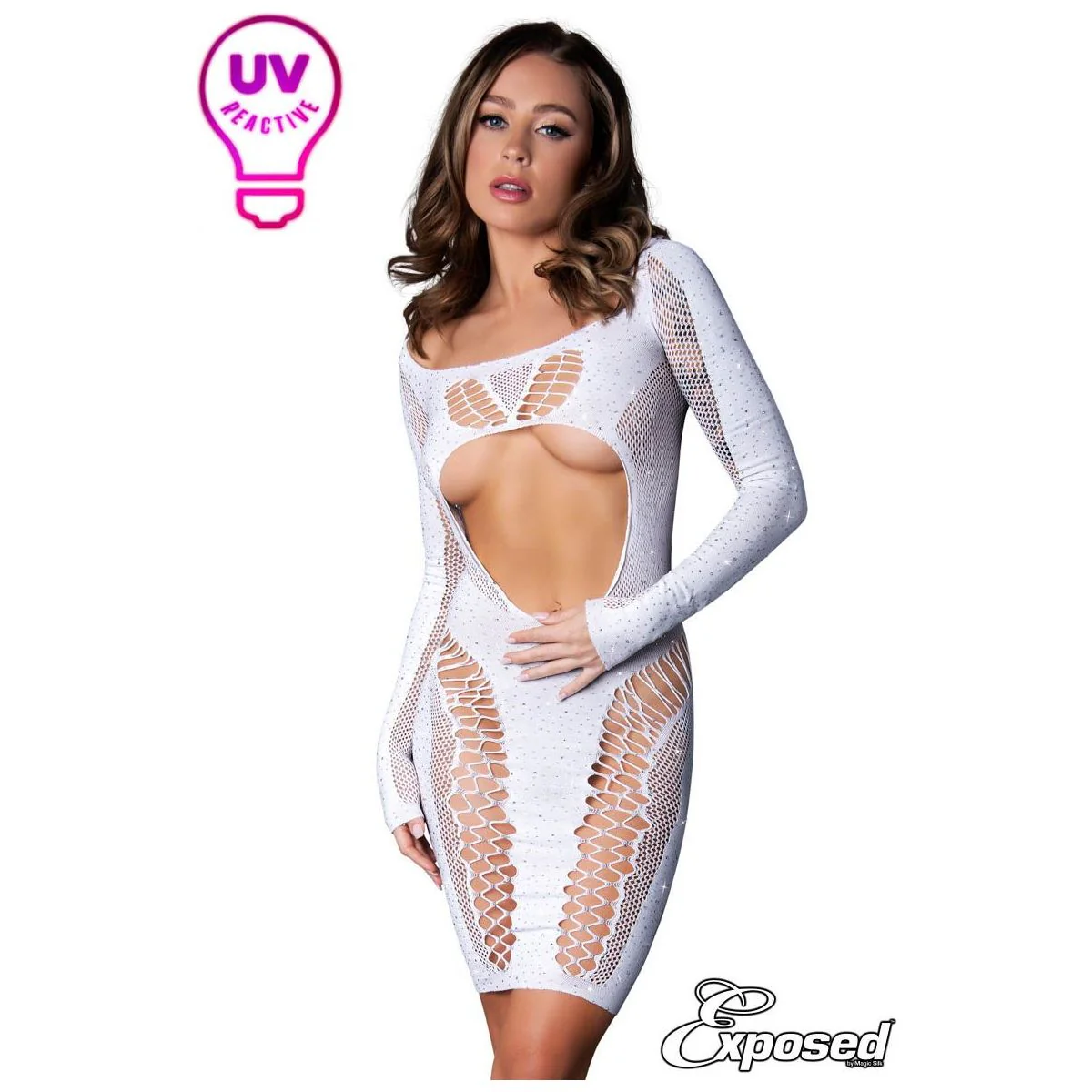 Exposed Crystal & UV Dress by Magic Silk - Image 3