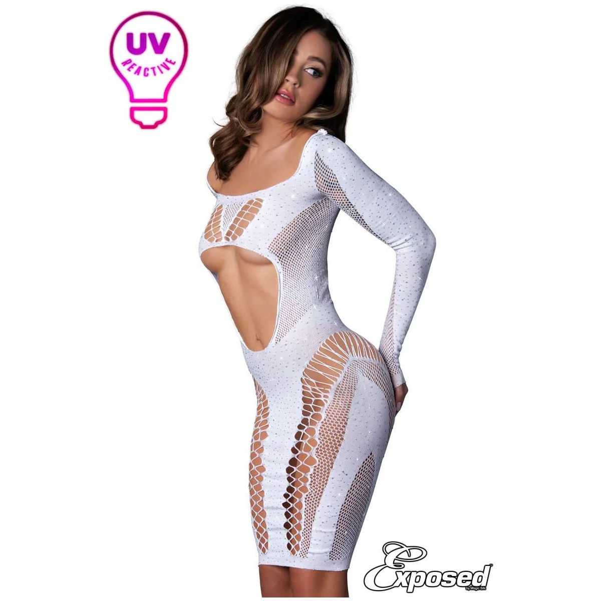 Exposed Crystal & UV Dress by Magic Silk - Image 4