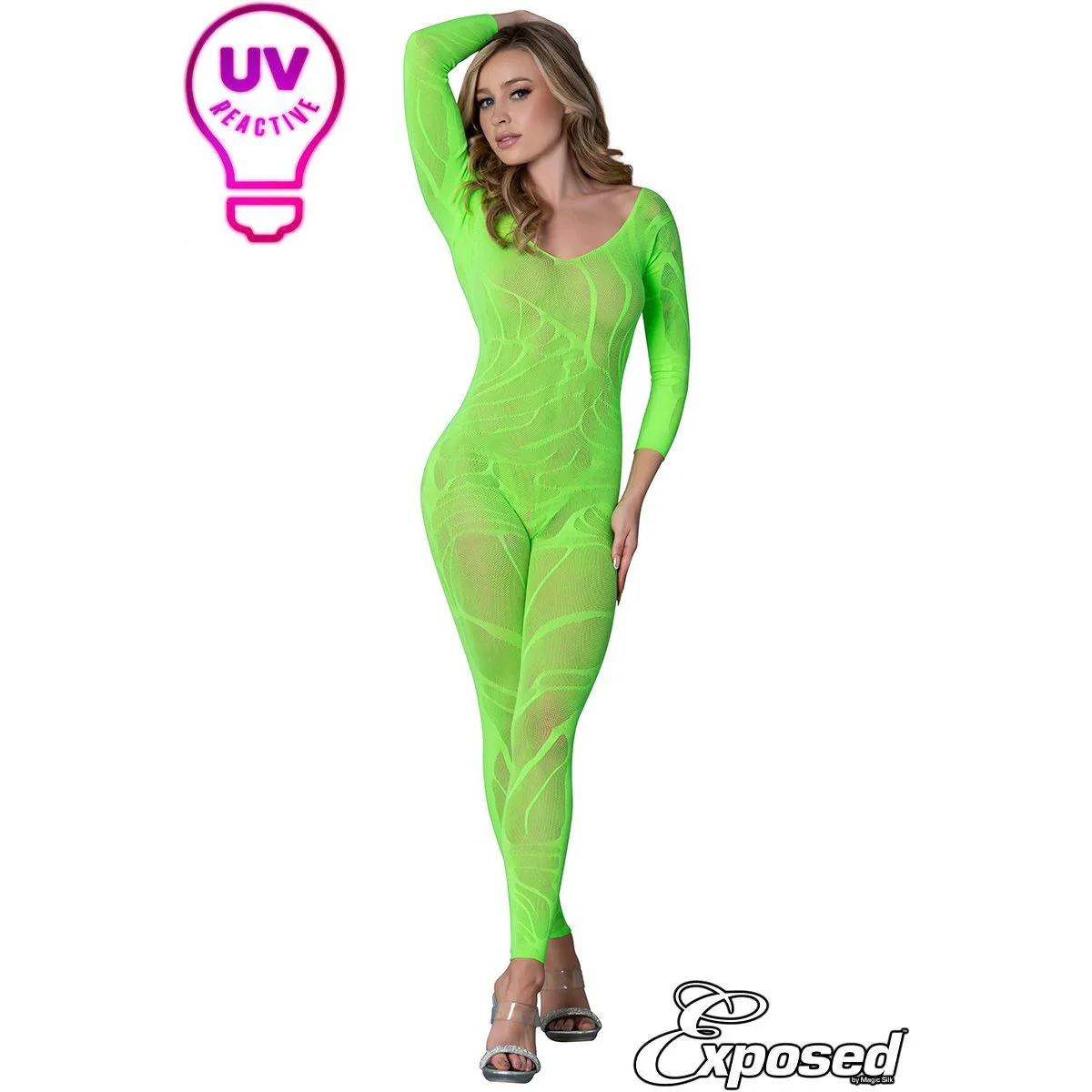 Exposed Strappy Lace Bodystocking by Magic Silk - Image 3