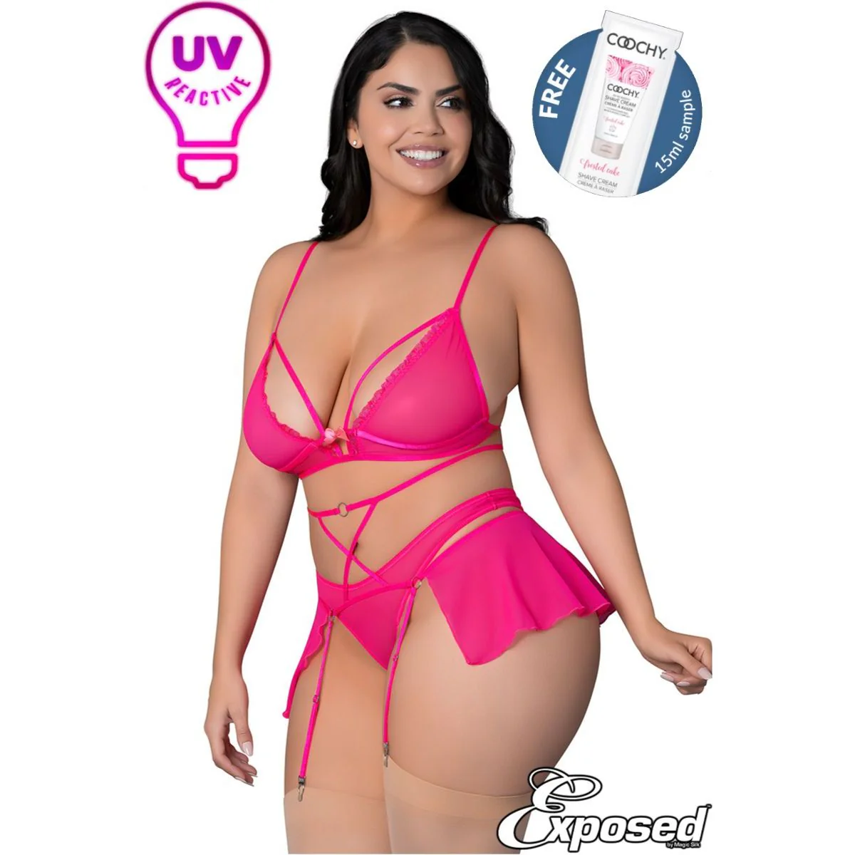 Exposed UV Reactive Strappy 3pc Set by Magic Silk - Image 3