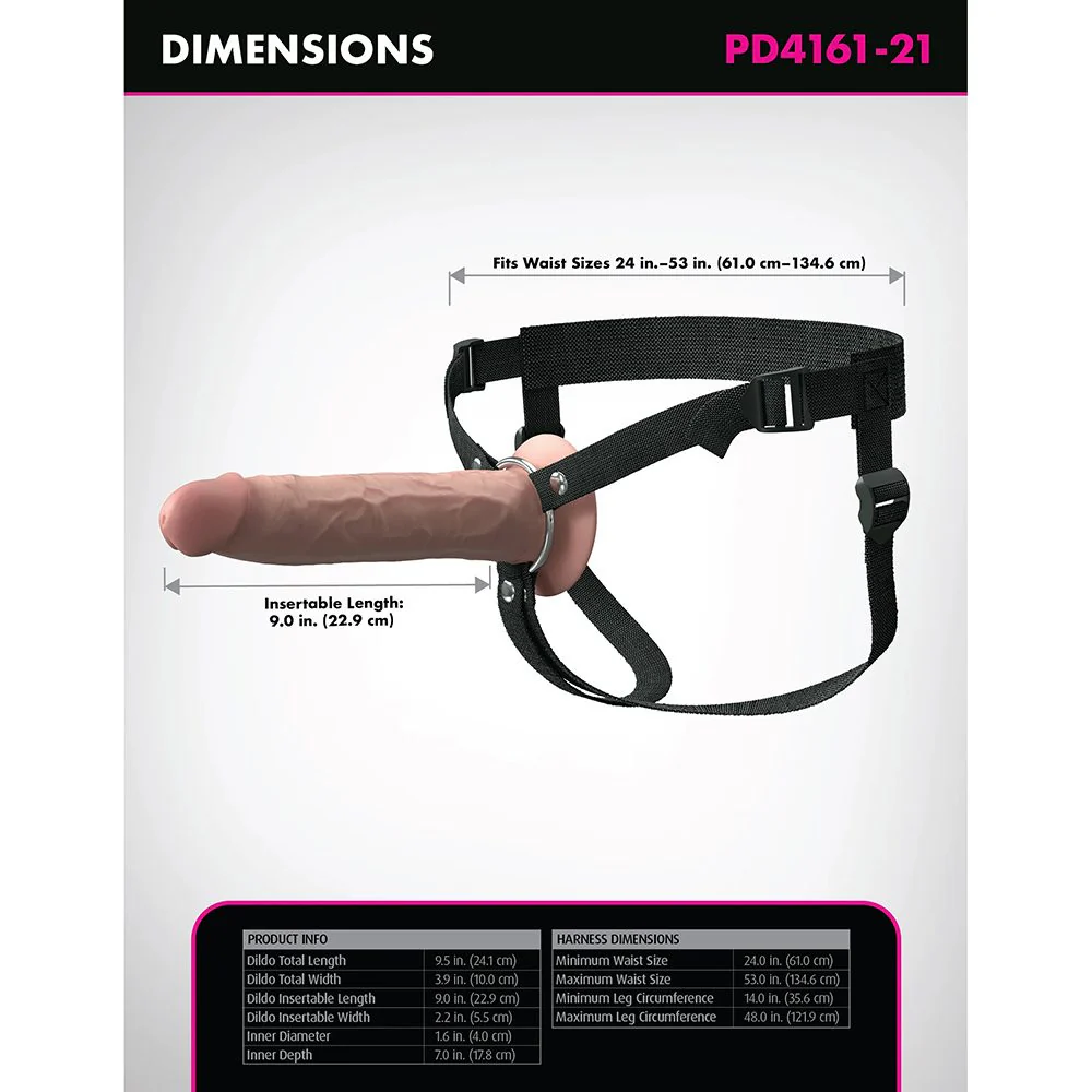 Fantasy X-Tension Elite Strap On 9" by Pipedream Products® - Image 2