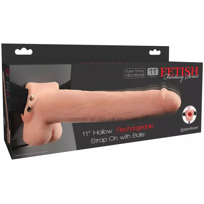 Fetish Fantasy Series Realistic Hollow Rechargeable Strap On 11" by Pipedream Products®