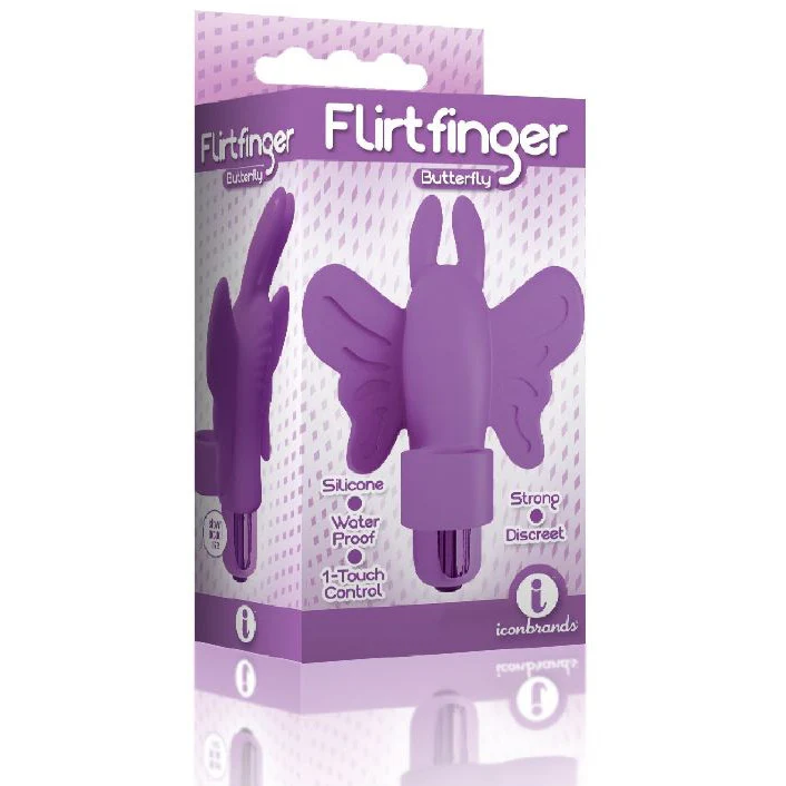 Flirt Finger Butterfly Finger Vibrator by Icon