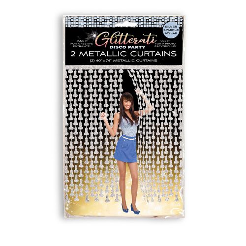 Glitterati Disco Penis Curtain 2pc by Little Geenie