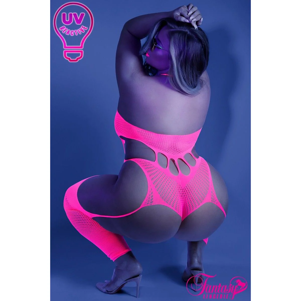 Glow Fishnet Bodystocking by Fantasy Lingerie - Image 2