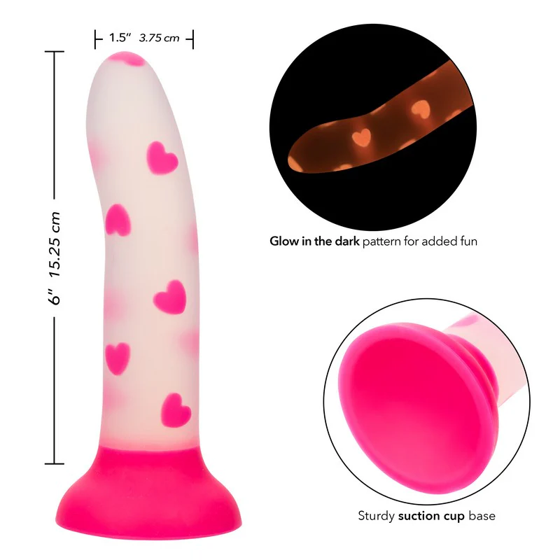 Glow Stick Heart Dildo 6" by Cal Exotics - Image 2