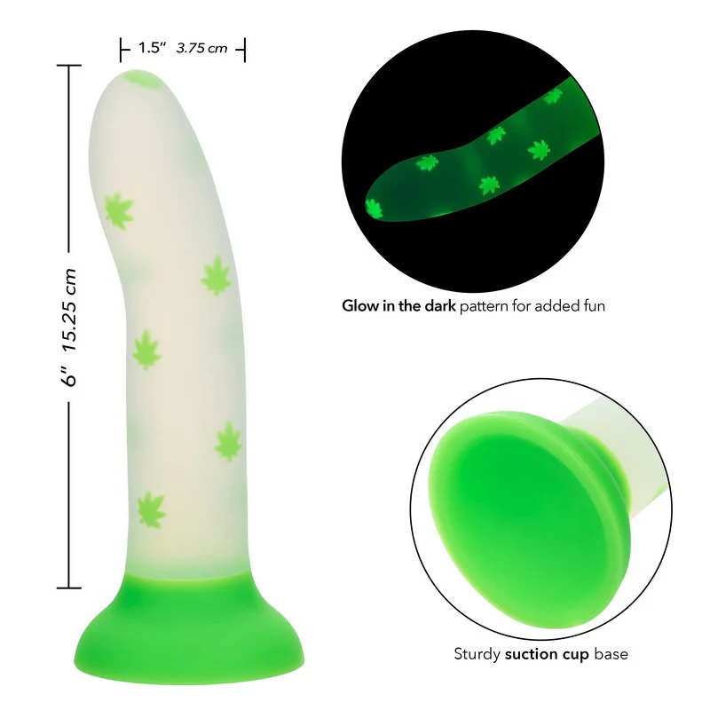Glow Stick Leaf Dildo 6" by Cal Exotics - Image 2