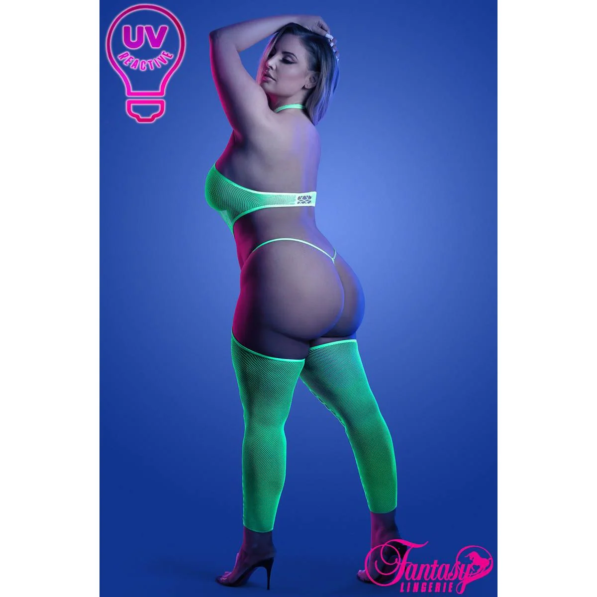 Glow UV Big Net Bodystocking by Fantasy Lingerie - Image 2