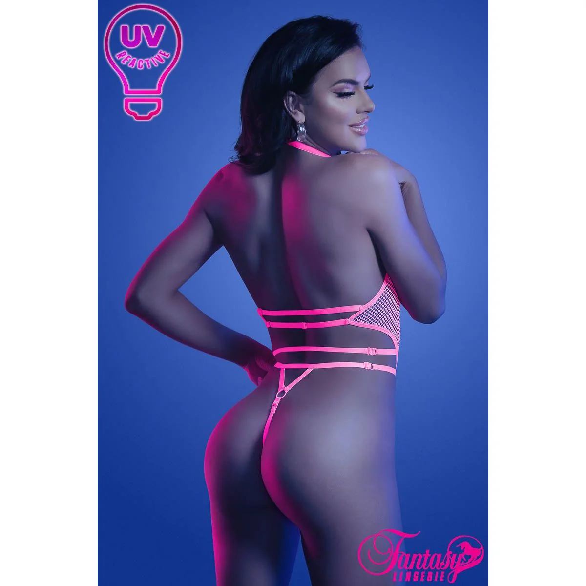 Glow UV Net Teddy by Fantasy Lingerie - Image 2