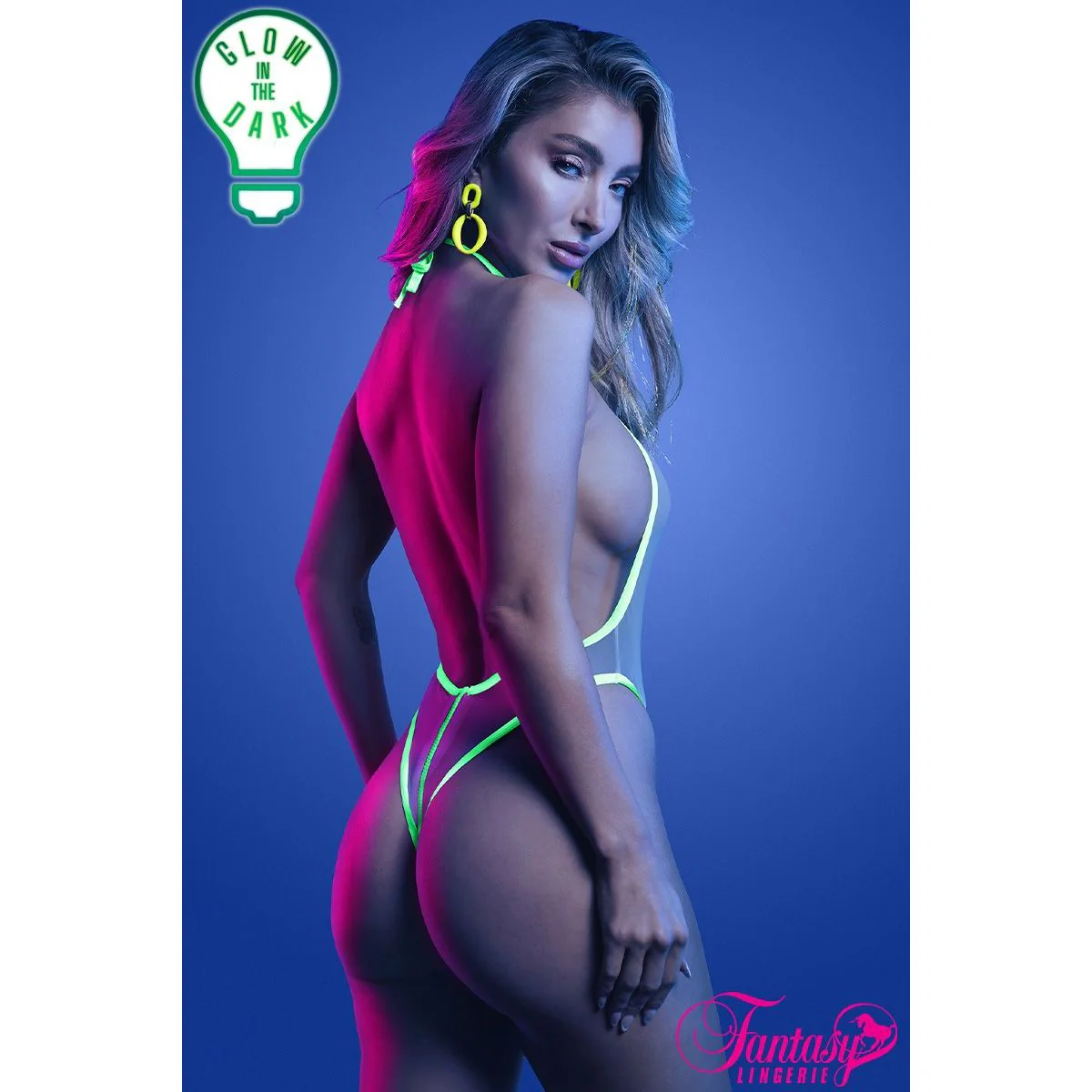 Glow Zipper Teddy by Fantasy Lingerie - Image 2