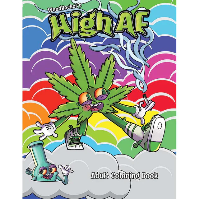 High AF Coloring Book by Wood Rocket