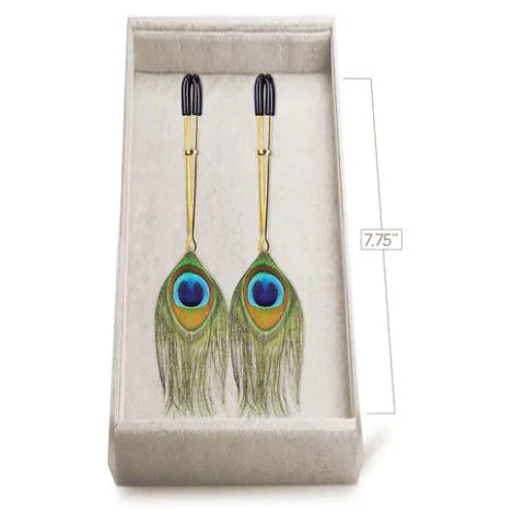 Couture Clips Peacock Plume Nipple Clamp by Icon - Image 2