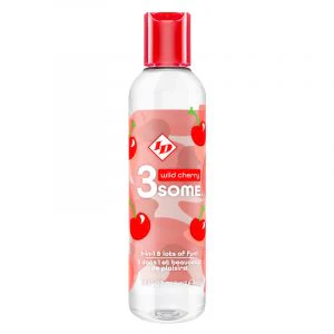 ID 3some 3 in 1 Wild Cherry Flavored Lube & Massage Oil by ID Glide®