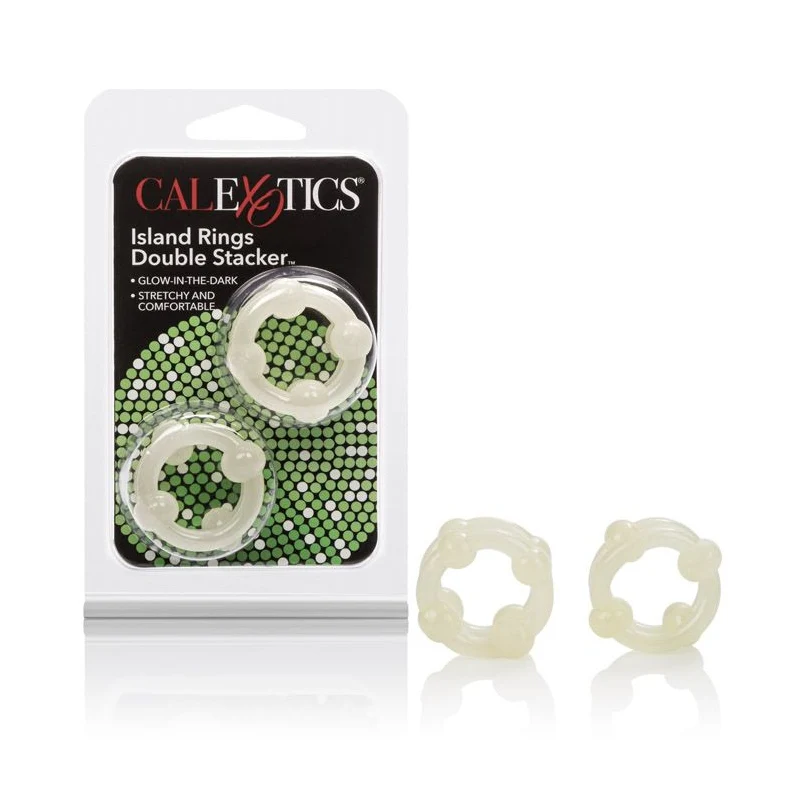 Island Ring Double Stacker Cock Rings 2pk by Cal Exotics - Image 2