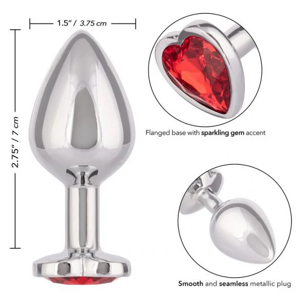 Jewel Heart Anal Plug Large by Cal Exotics - Image 2