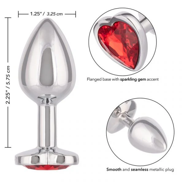 Jewel Heart Anal Plug Small by Cal Exotics - Image 2