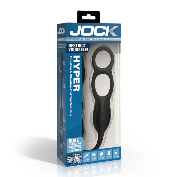 Jock enhancers Hyper Thrusting & Vibrating Cock Ring With Anal Plug by XR - Image 4