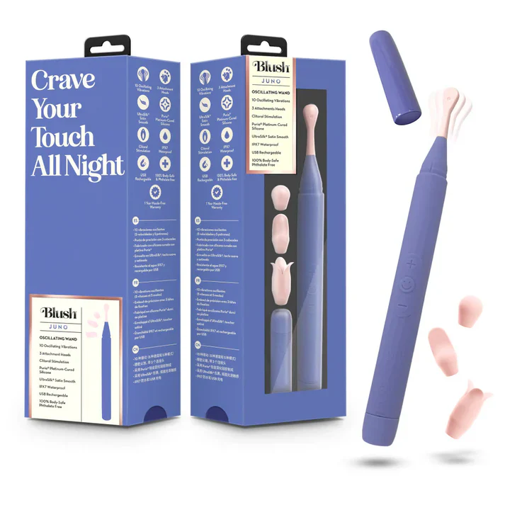 Juno Oscillating Wand Vibrator by Blush