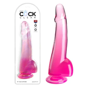 King Cock Clear Dildo With Balls 10" by Pipedream Products® - Image 2