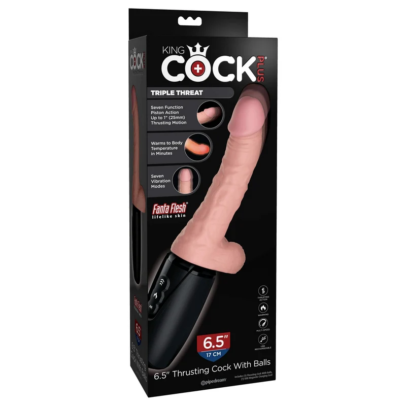 King Cock Realistic Plus Thrusting Vibrator 6.5" by Pipedream Products®