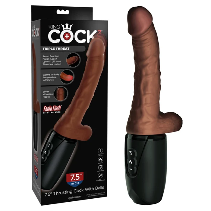 King Cock Realistic Plus Thrusting Vibrator 7.5" by Pipedream Products®
