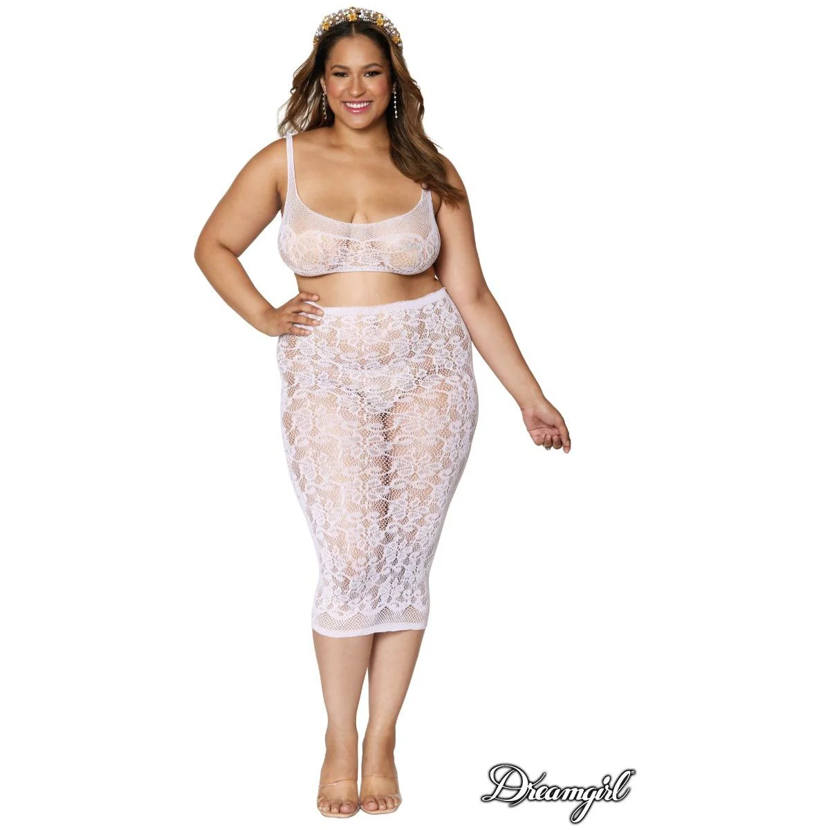Lace 2pc Set Top & Skirt by Dreamgirl - Image 3