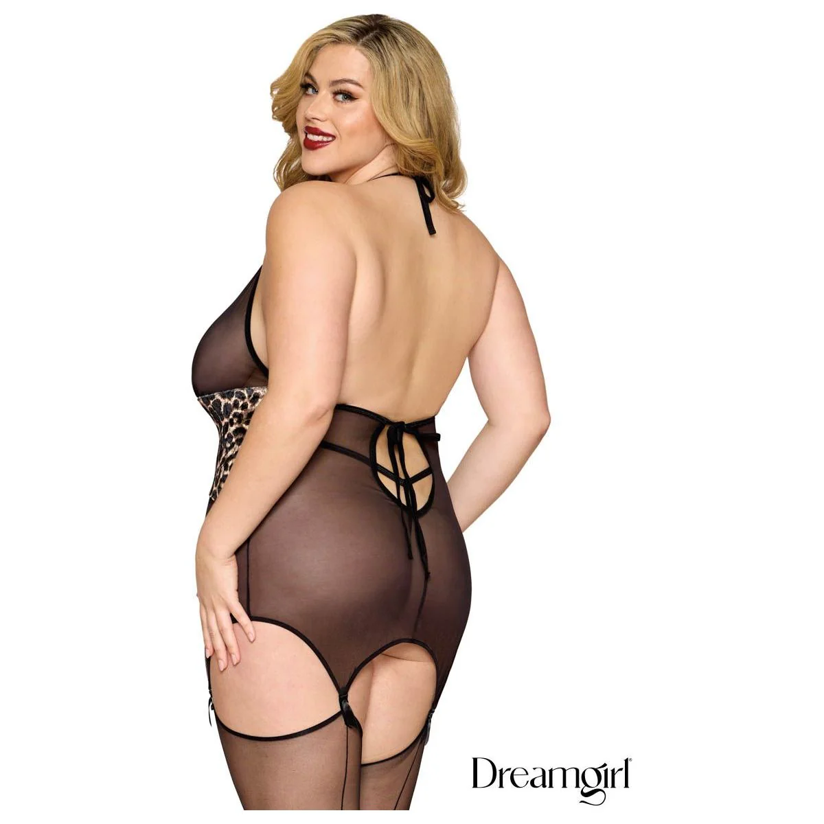 Leopard Garter Slip by Dreamgirl - Image 4