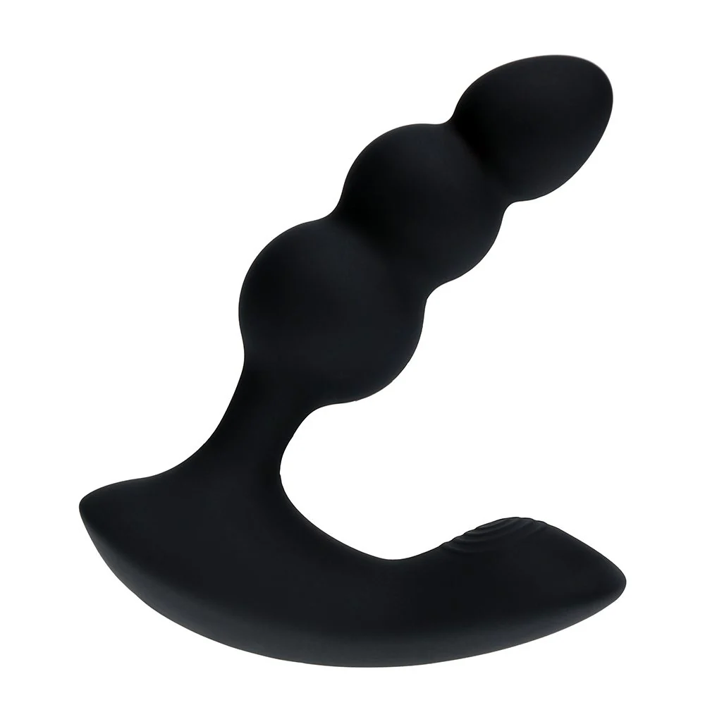Levelz Dual Motor Beaded Vibrating Prostate Massager Plug by Shots