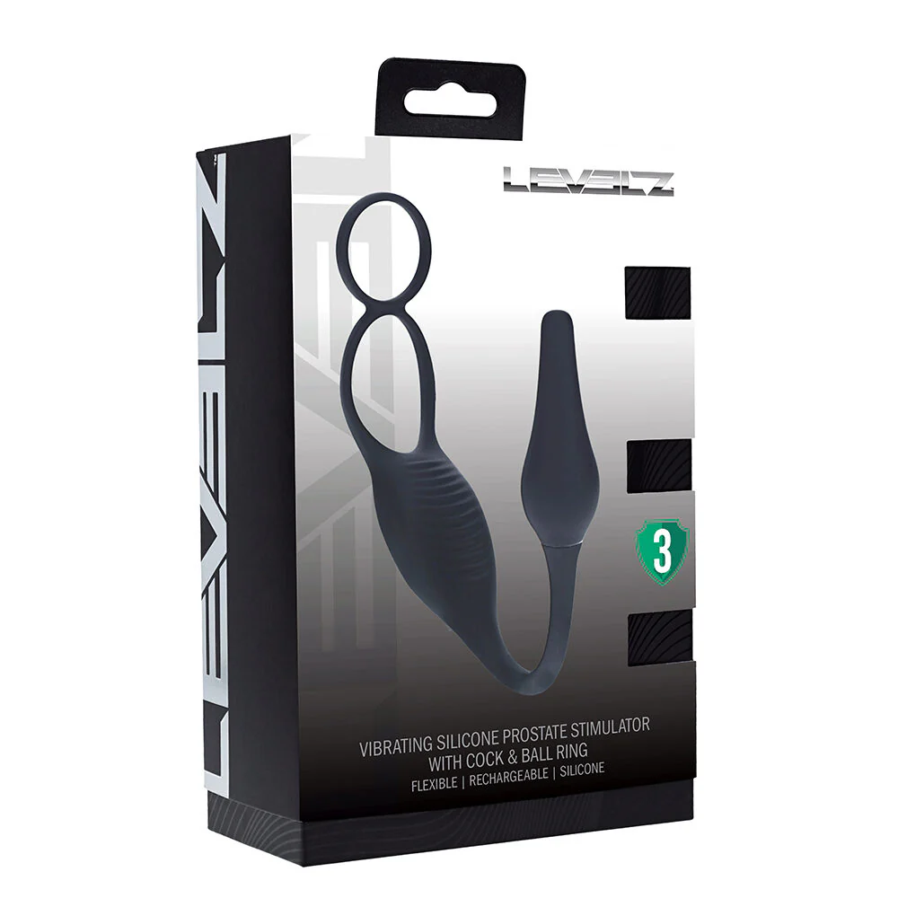 Levelz Silicone Prostate Anal Plug with Cock Ring by Shots