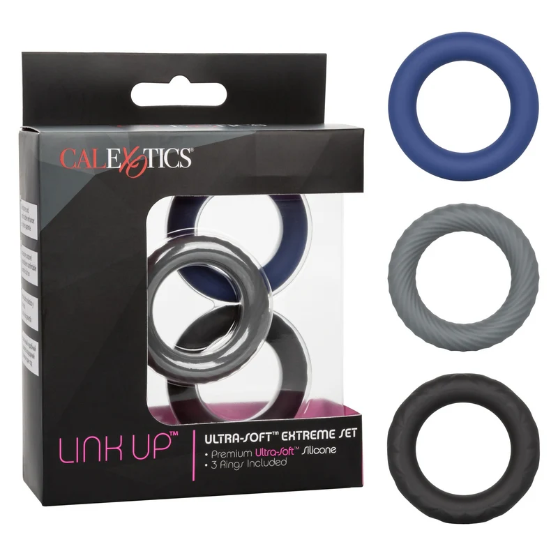 Link Ultra Soft Extreme Set Cock Rings 3pk by Cal Exotics