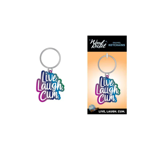 Live Laugh Cum Keychain by Wood Rocket