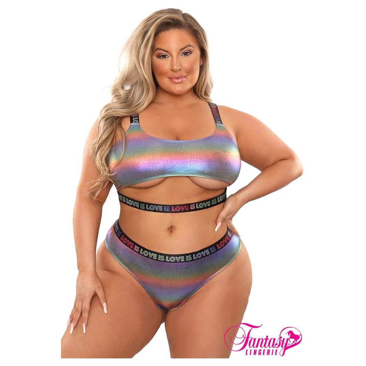 Vibes Love Is Love Top & Bottoms by Fantasy Lingerie - Image 3
