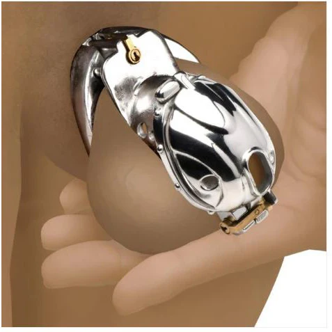 Master Series Entrapment Deluxe Locking Chastity Cage by XR - Image 2