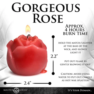 Master Series Flaming Rose Drip Candle by XR - Image 3