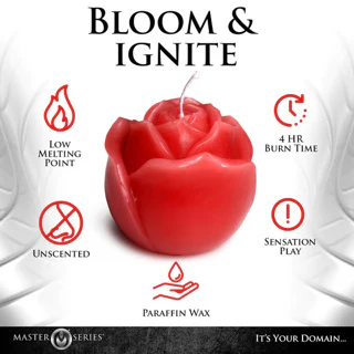 Master Series Flaming Rose Drip Candle by XR - Image 4