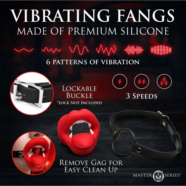 Master Series Vampire Vibrating Mouth Gag by XR - Image 2