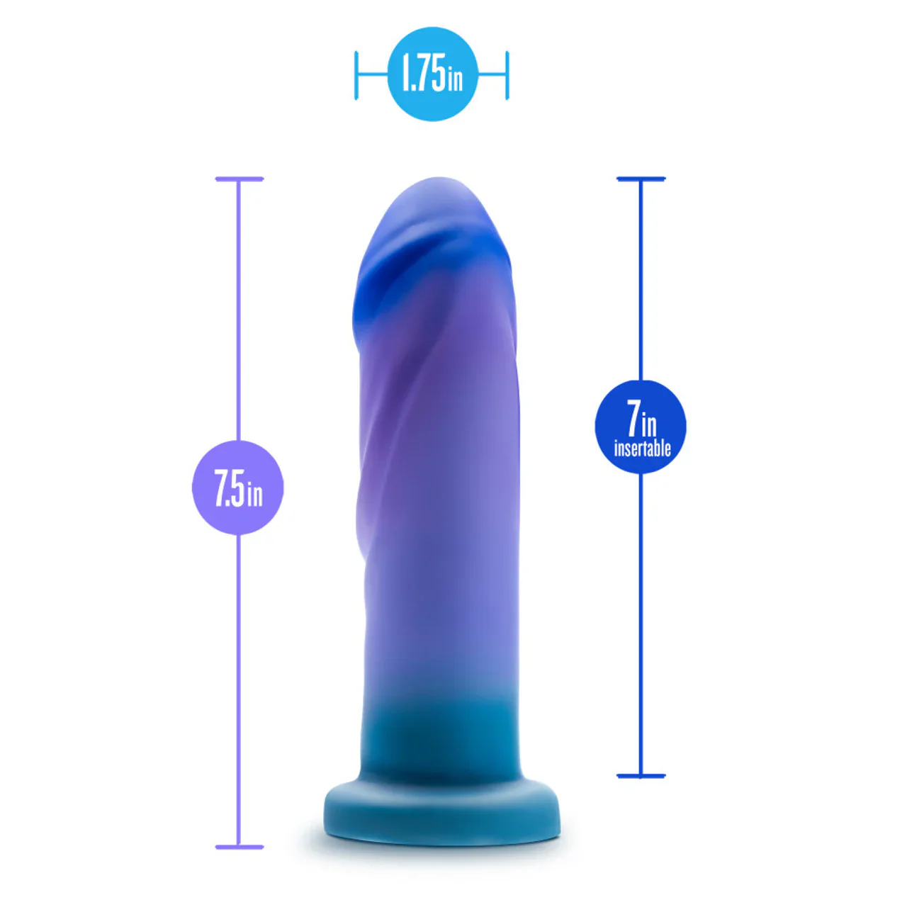 Avant Midnight Rendevous Ocean Blue Dildo by Blush Novelties - Image 3