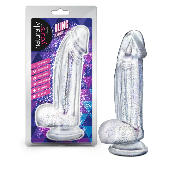 Naturally Yours Bling 7.5" Dildo by Blush
