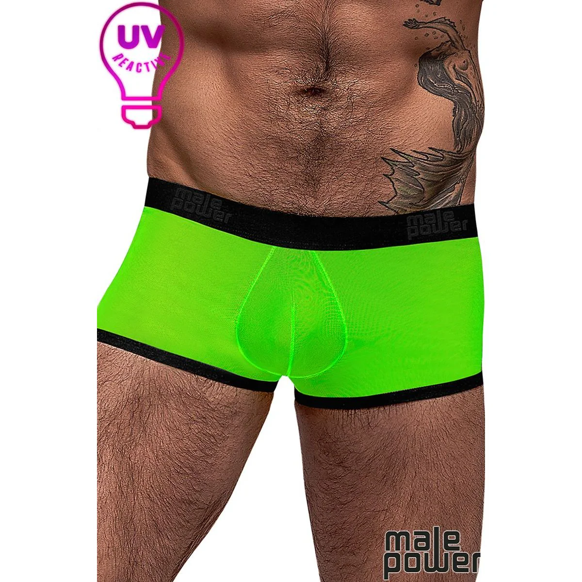 Neon Mesh Shorts for Him by Male Power - Image 4